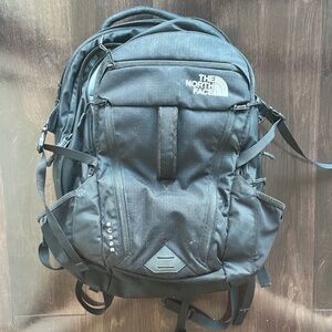 north face borealis backpack grey light heather The Commuter Laptop - Water Repellent, Laptop Sleeve, Large Main Compartment, Meld Dark Heather/TNF Black-NPF, One Size Designed with a women The North Face | Bags